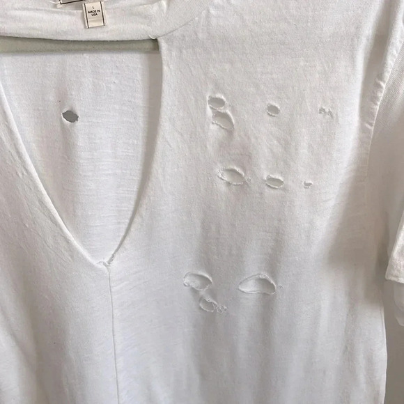 NWOT NYTT Cotton Distressed Cut Out Dress, Size L - Picture 6 of 11